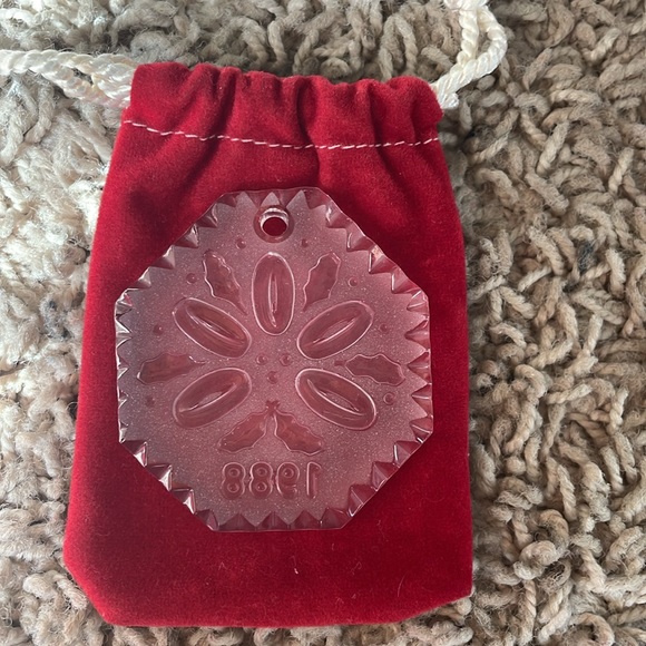Vintage Waterford Crystal 1988 Christmas Ornament Five 5 Golden Rings - Picture 2 of 5